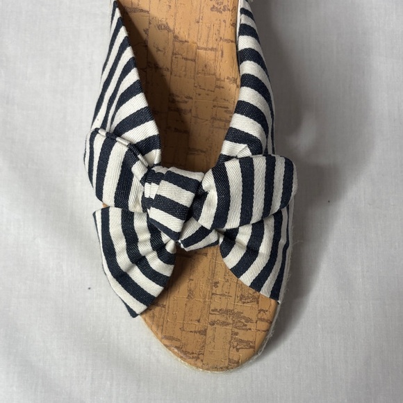 🖤 Chico’s Black & White Striped Espadrilles Heel Size 8 New 🖤 - Picture 7 of 12